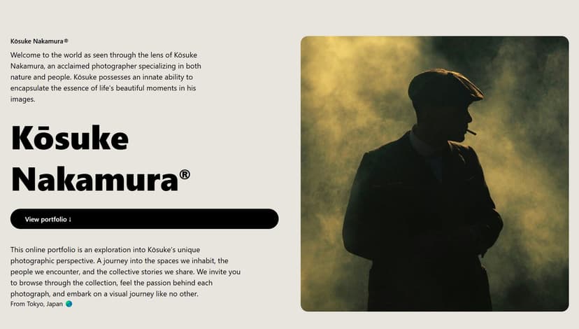 photography template preview